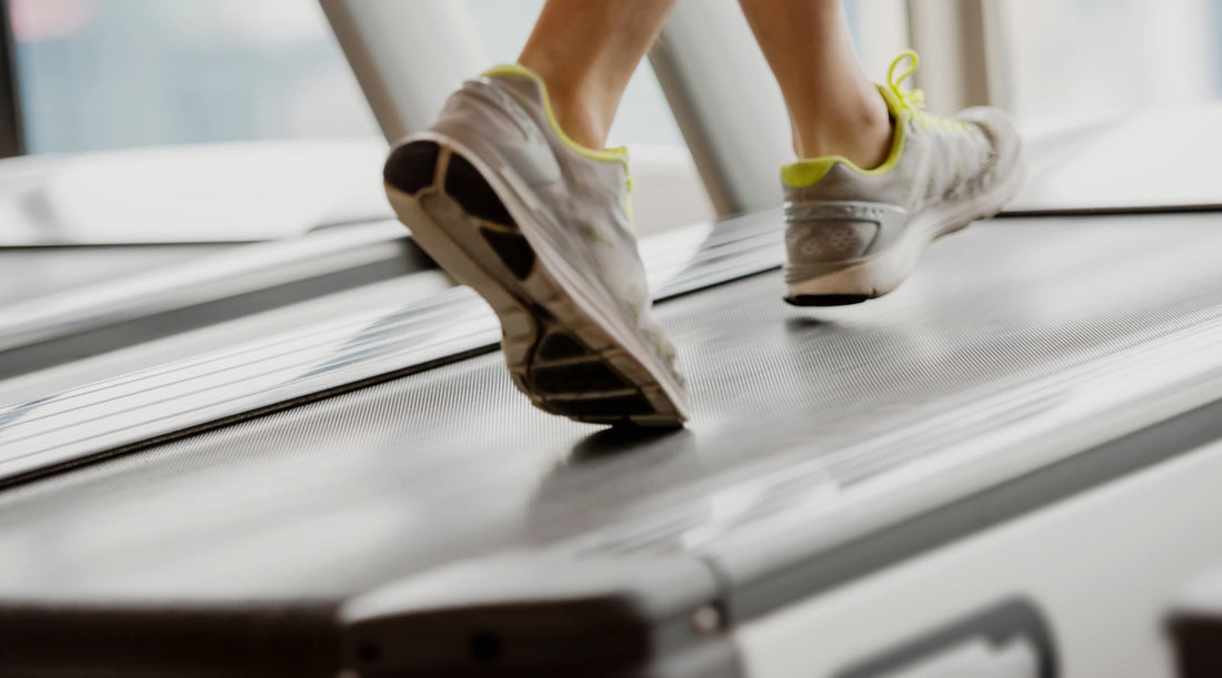 person walking on a treadmill 
