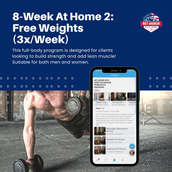 8-Week At Home 2: Free Weights (3x/Week)