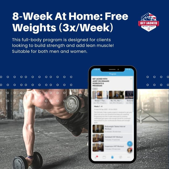 8-Week At Home: Free Weights (3x/Week)