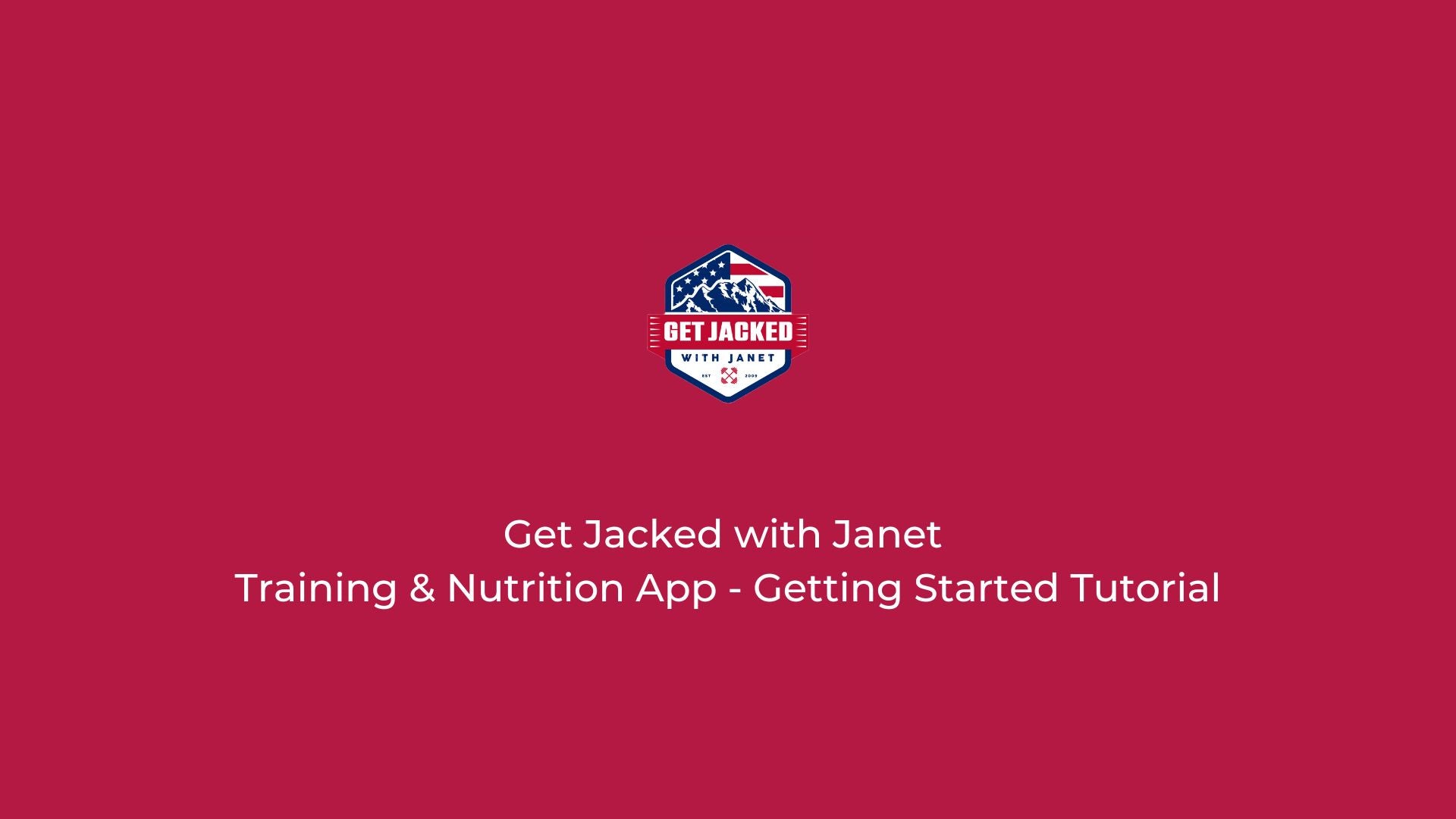 Load video: Get Jacked with Janet Training and Nutrition App Tutorial Video