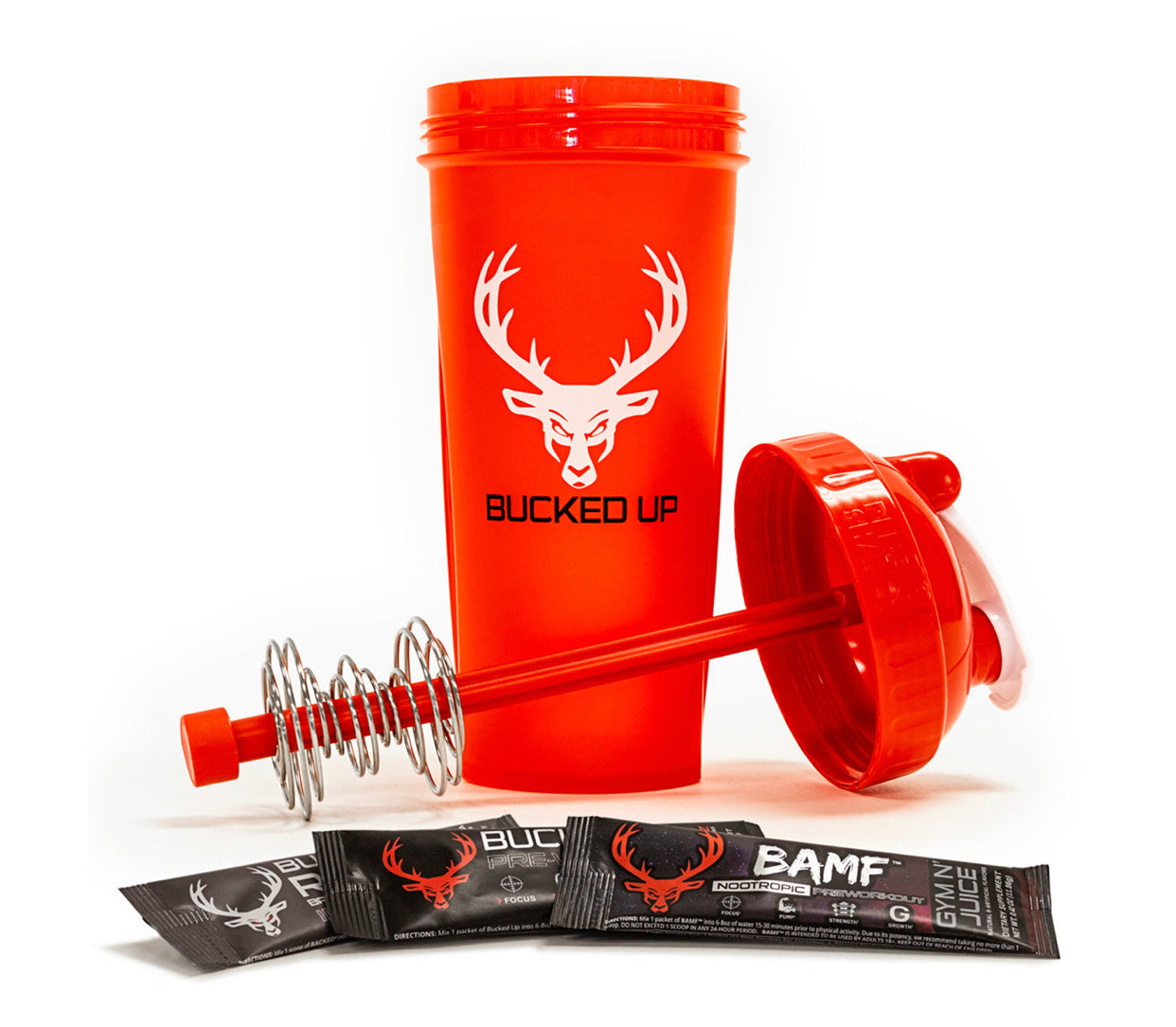 Free Bucked Up samples and shaker bottle 